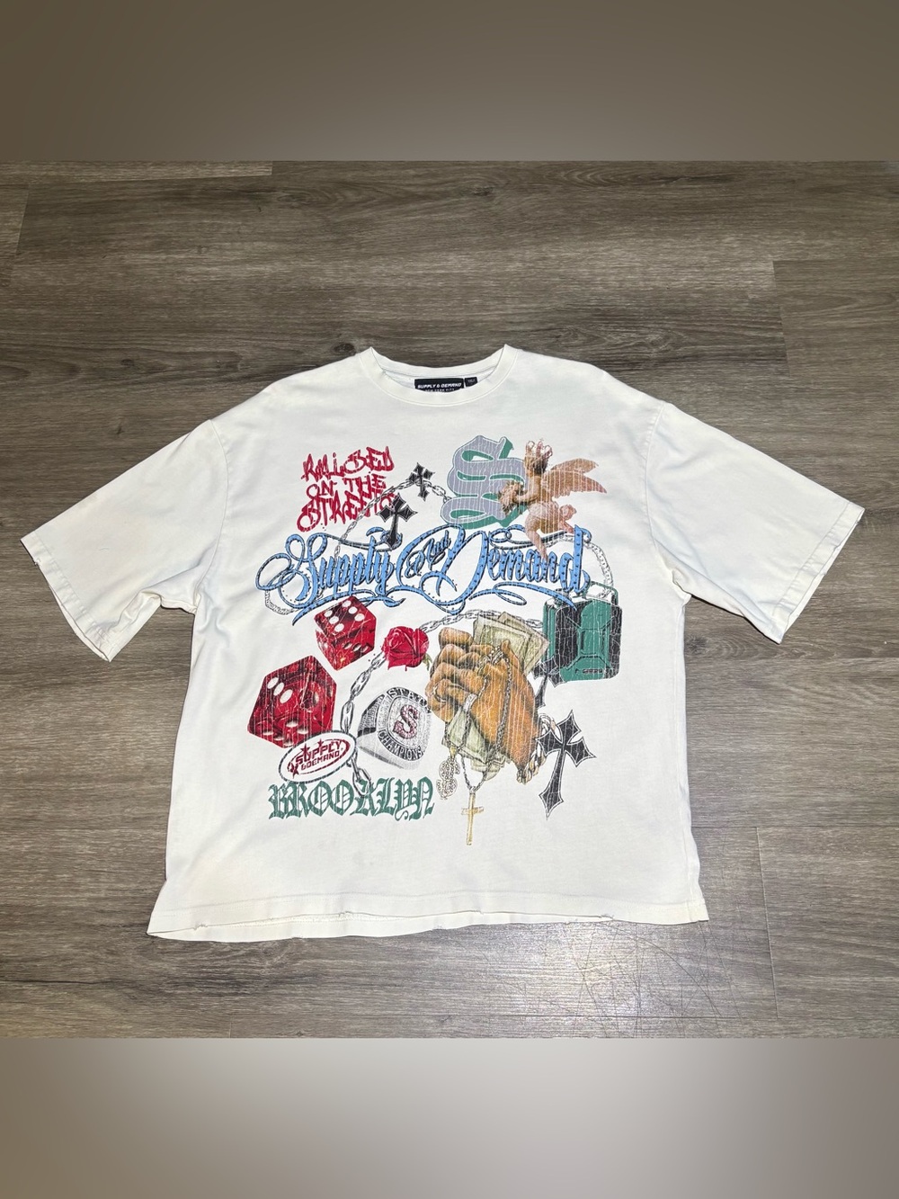 Supply & demand distressed graphic tee